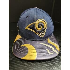 LA Rams NFL Football New Era Draft Snapback‎ Hat Cap Blue Gold SEE PICS AND NOTE